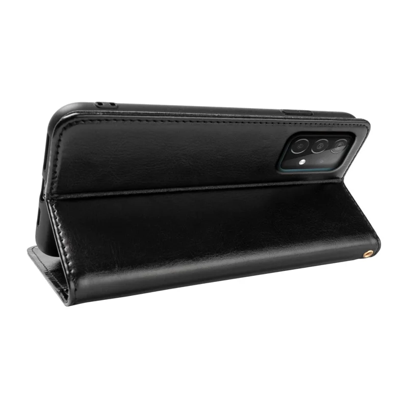 Für Samsung Galaxy A52 5G / A52s 5G / A52 4G Wallet Case Crazy Horse Textur Anti-drop PU Leder Stand Cover - Schwarz