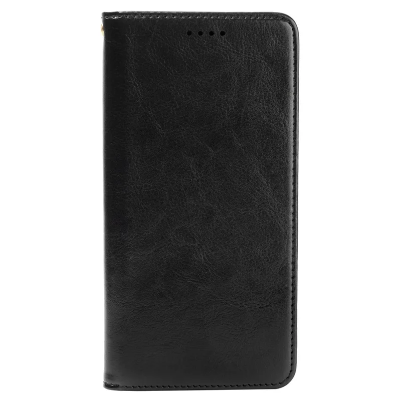 Per Samsung Galaxy A33 5G Slim-fit Custodia per cellulare Crazy Horse Texture Anti-drop PU Leather Stand Wallet Case - Nero