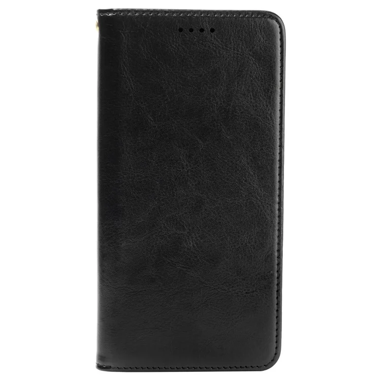 Para Samsung Galaxy A23 4G / A23 5G (Versão Global) Crazy Horse Texture Phone Case Wallet Drop Protection Magnetic PU Leather Stand Cover - Preto