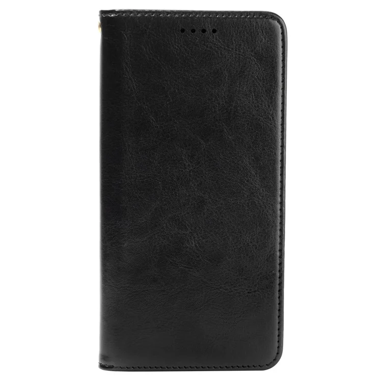 Für iPhone 13 Pro Anti-Scratch Wallet Phone Case Crazy Horse TexturePU Leder+TPU Phone Shell Stand Cover - Schwarz