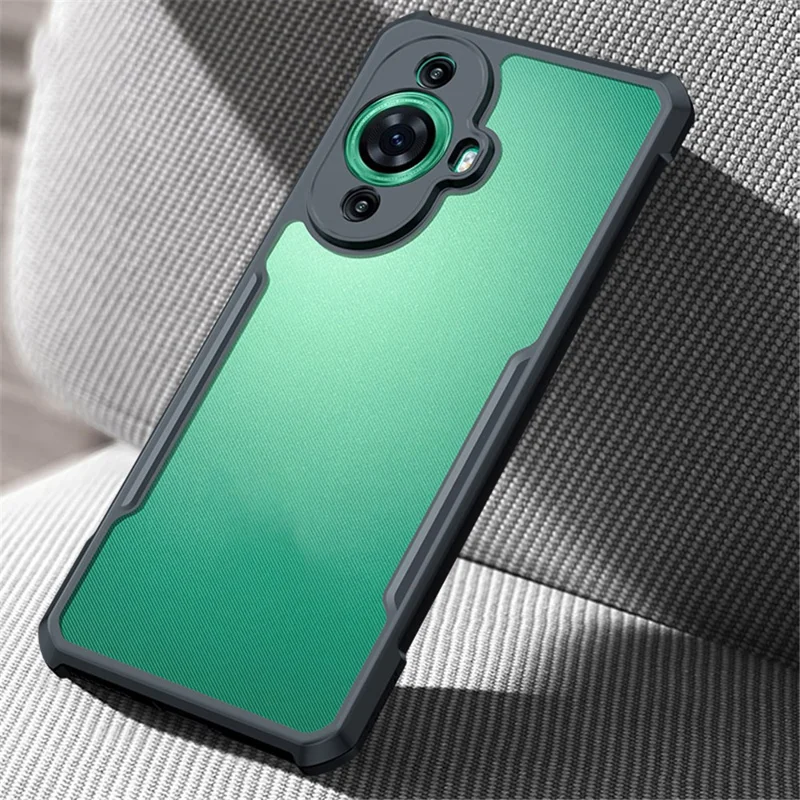 XUNDD Custodia Anti-Graffio per Huawei nova 11 / nova 12s 4G / nova 12 Lite 4G , Cover Protettiva in Acrilico+TPU - Nero / Texture Laser