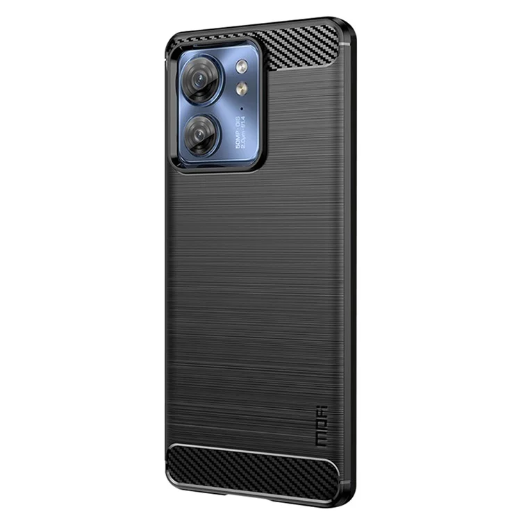 MOFI JK TPU Série-1 pour Motorola Edge 40 5G Étui en TPU Fibre de Carbone Brossé Protecteur de Téléphone - Noir