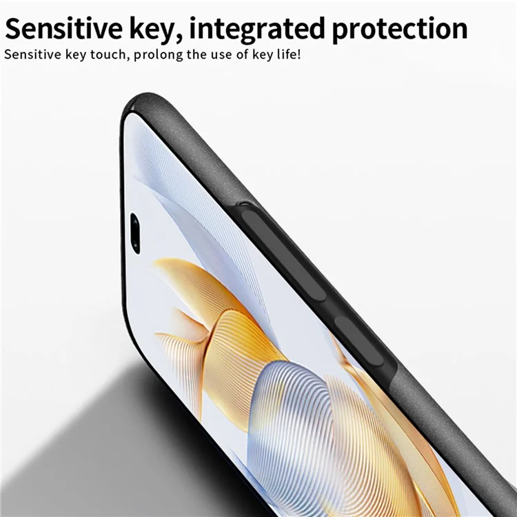 MOFI Série mate blindée Pour Honor 90 Pro Étui de téléphone portable en PC dur givré Ultra-mince Anti-rayures - Noir 