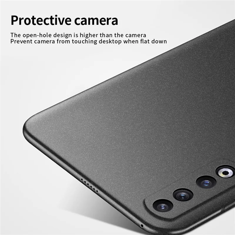 MOFI Série mate blindée Pour Honor 90 Pro Étui de téléphone portable en PC dur givré Ultra-mince Anti-rayures - Noir 