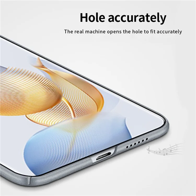 MOFI Série mate blindée Pour Honor 90 Pro Étui de téléphone portable en PC dur givré Ultra-mince Anti-rayures - Noir 