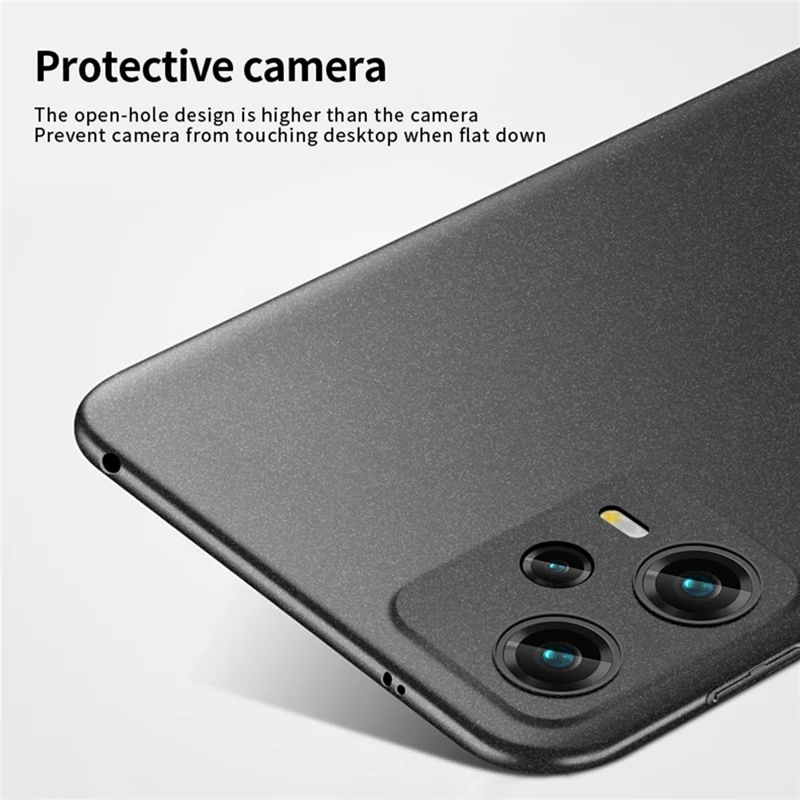 MOFI Щит Матовая серия для Xiaomi Poco X5 5G / Redmi Note 12 5G (Глобальная версия) / (Индия) Противоударный чехол для телефона с матовым покрытием из твердого ПК - Черный 