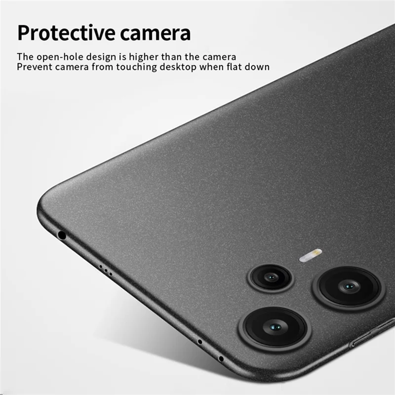 MOFI Shield Matte Series For Xiaomi Redmi Note 12 Turbo / Poco F5 5G Anti-drop Phone Case Frosted PC Back Cover - Blue