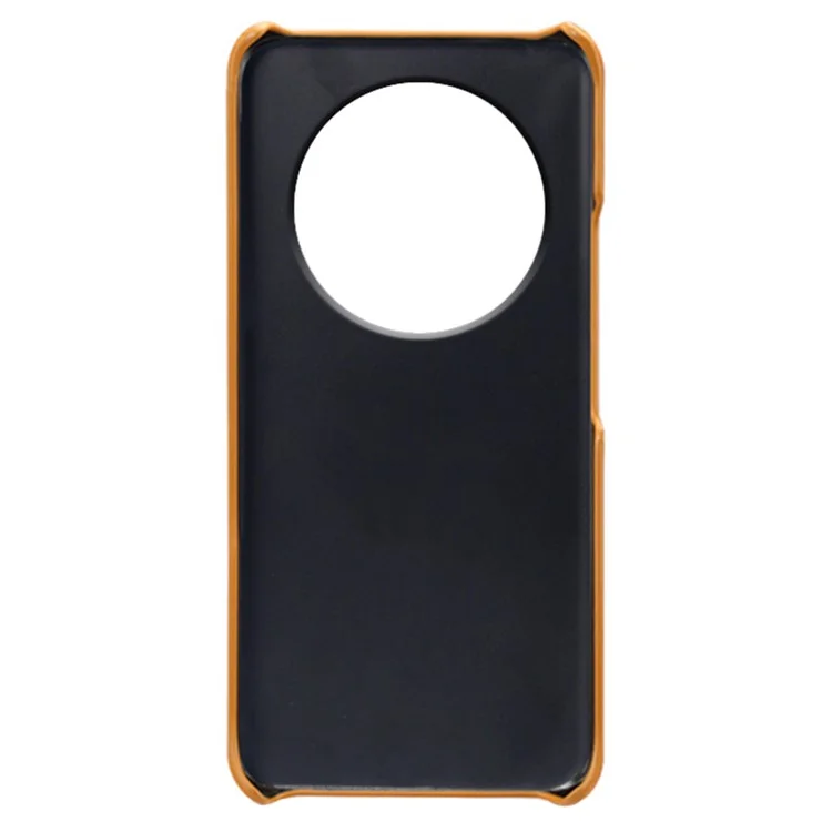 Para Capa de Telefone Xiaomi 13 Ultra com Dois Slots para Cartões, Revestida em Couro PU e Chassi Traseiro em PC Rígido - Laranja