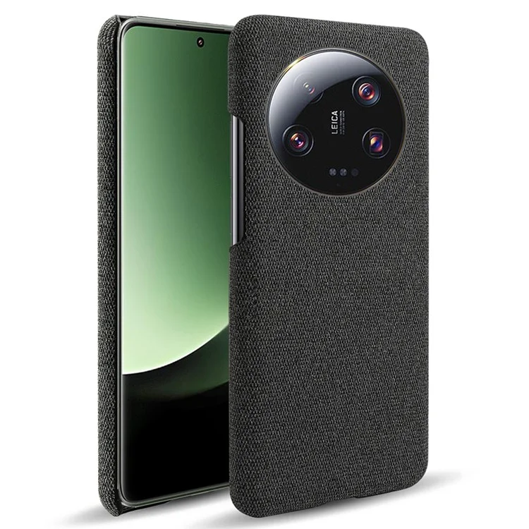 Anti-scratch Cell Phone Case for Xiaomi 13 Ultra , Cloth+Hard PC Protective Phone Cover - Black
