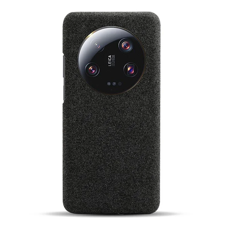 Anti-scratch Cell Phone Case for Xiaomi 13 Ultra , Cloth+Hard PC Protective Phone Cover - Black
