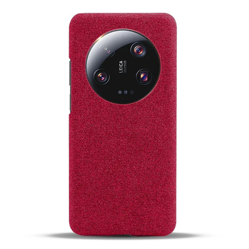 Antywłamaniowa obudowa na telefon Xiaomi 13 Ultra, ochronna obudowa z tkaniny + twardego PC – czerwona