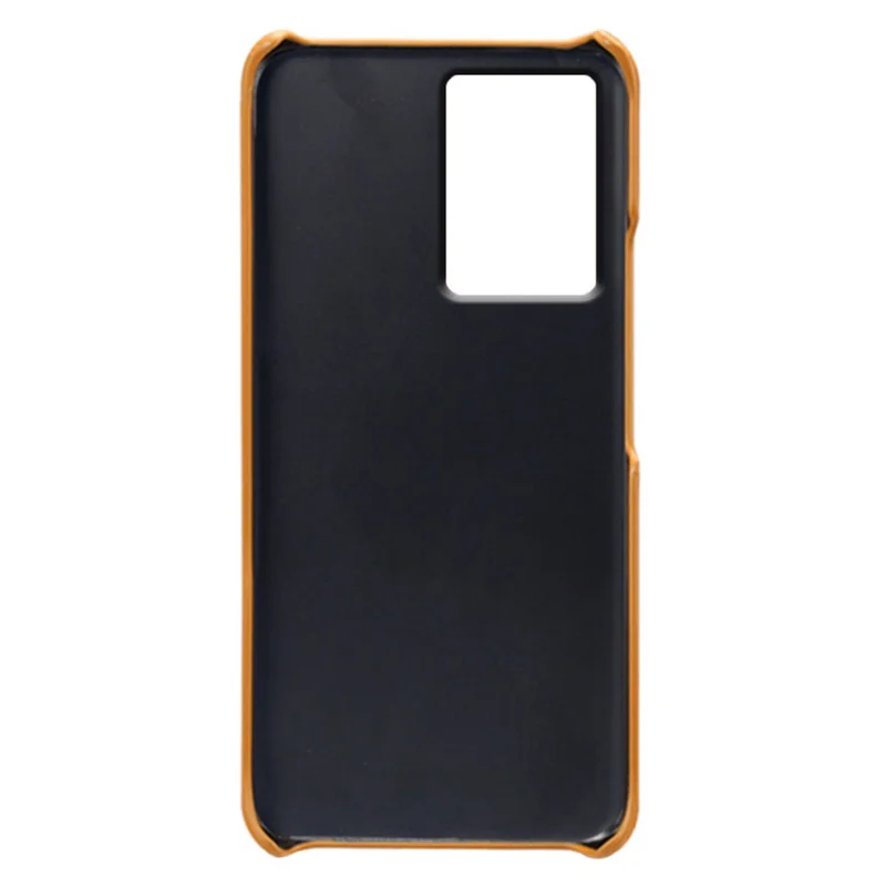 For Xiaomi Redmi Note 12 Turbo / Poco F5 5G PU Leather Coated PC Phone Case Calf Texture Anti-drop Cover - Orange