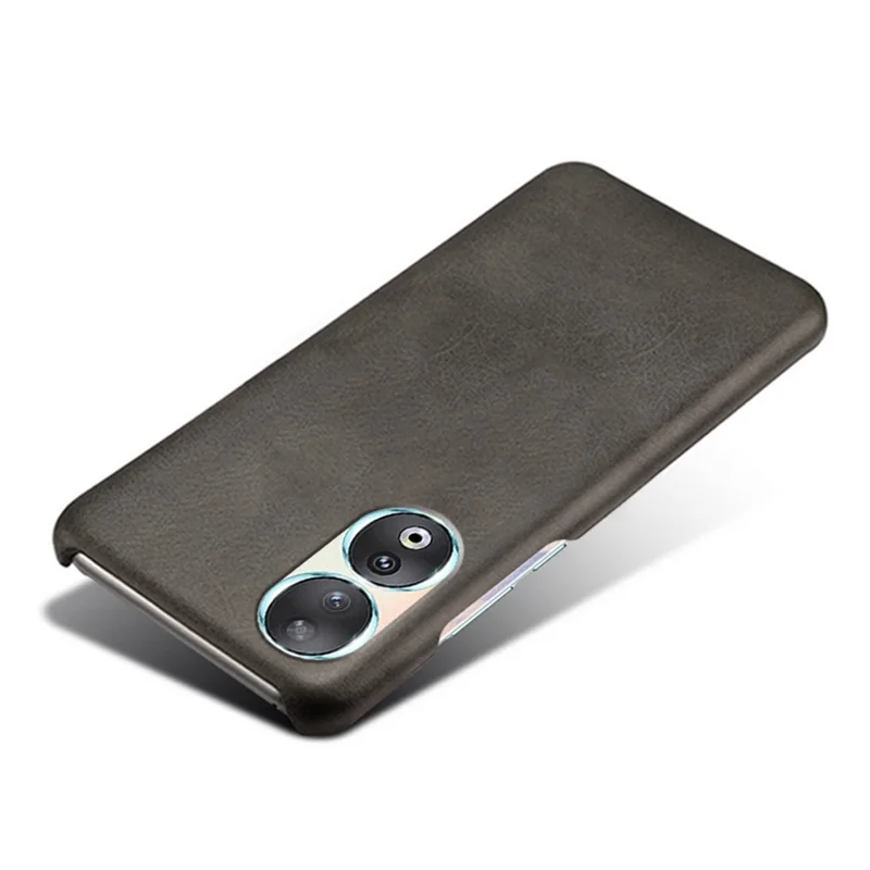 For Honor 90 PU Leather Coated Hard PC Cover Calf Texture Shockproof Phone Case - Black