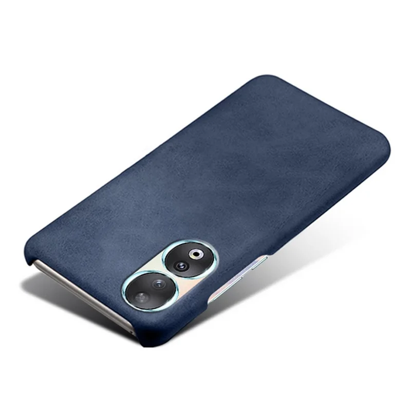 For Honor 90 PU Leather Coated Hard PC Cover Calf Texture Shockproof Phone Case - Blue