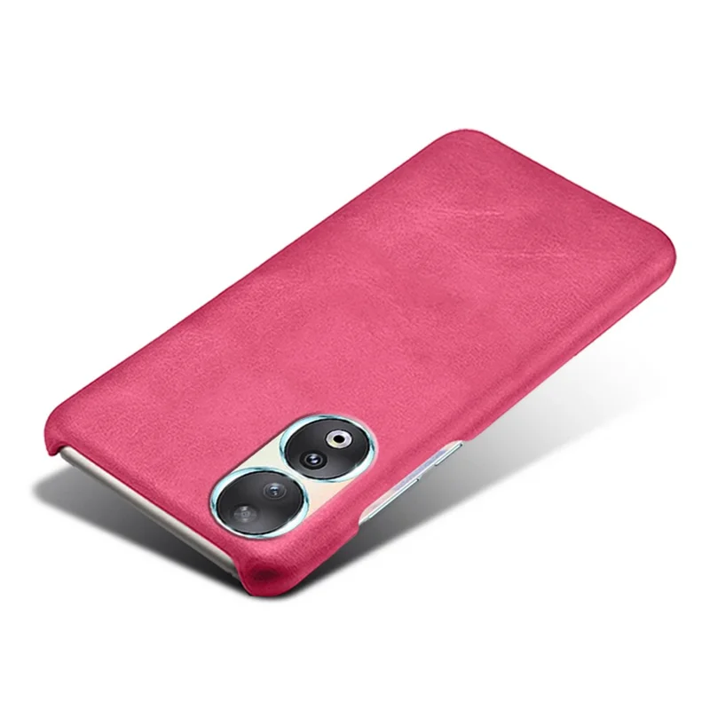 For Honor 90 PU Leather Coated Hard PC Cover Calf Texture Shockproof Phone Case - Rose