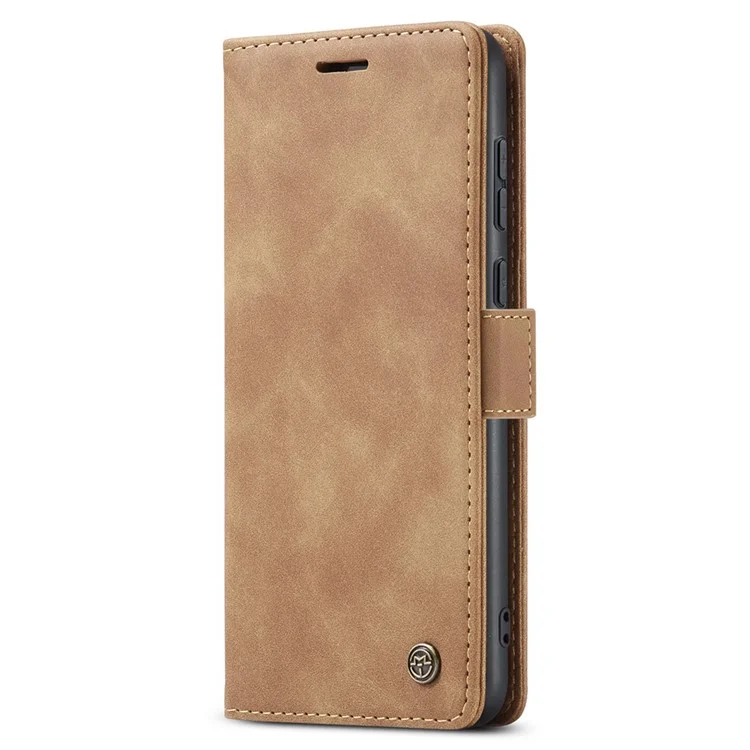 CASEME 013 Serie Para Huawei P60 Art Carcasa de Cartera de Piel de PU con Soporte - Marrón