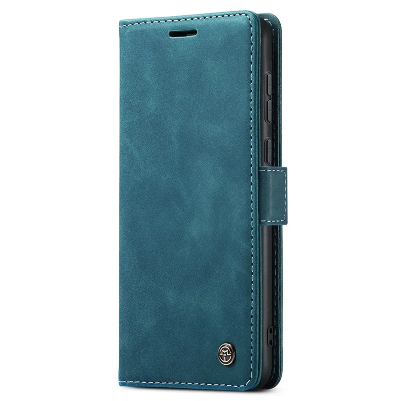 CASEME 013 Série Para Huawei P60 Art PU Leather Stand Wallet Case Shockproof Phone Cover - Azul