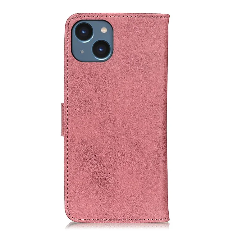 KHAZNEH Para iPhone 15 Capa de Telefone em Couro Texturizado - Pink