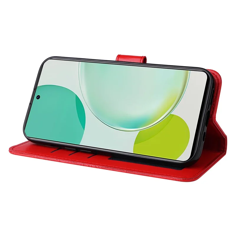 For Huawei nova 11i / Maimang 20 / Enjoy 60 Pro Sunflower Imprinted Stand PU Leather Cover Wallet Case - Red