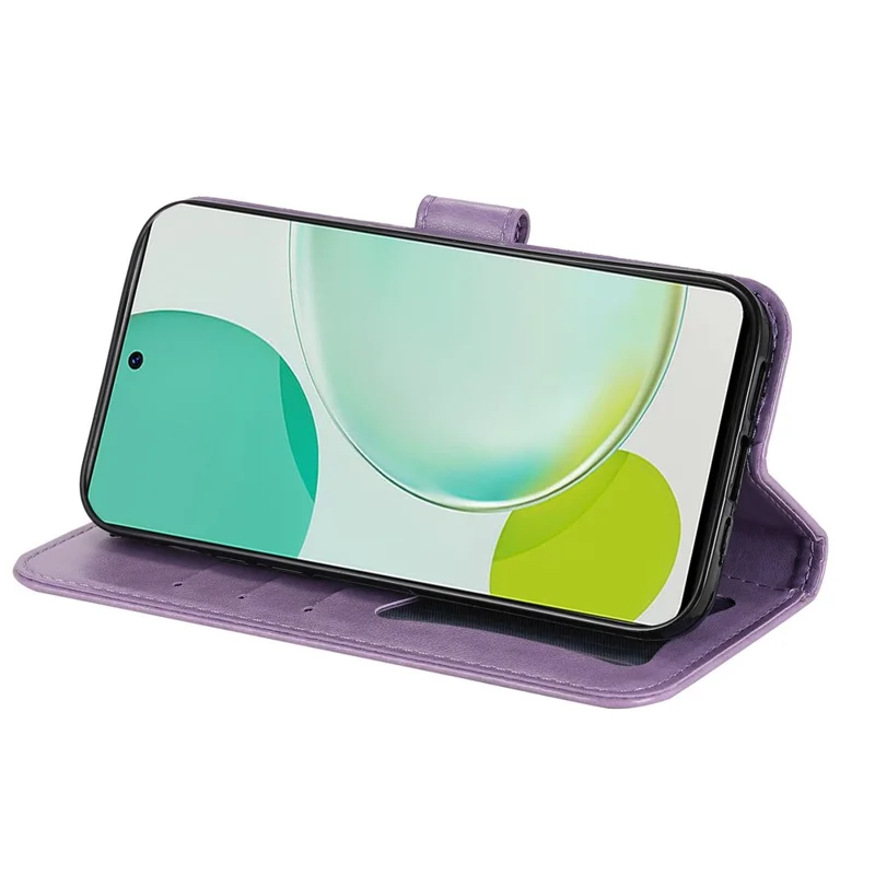 For Huawei nova 11i / Maimang 20 / Enjoy 60 Pro Case Floral Pattern PU Leather Wallet Stand Phone Cover - Purple