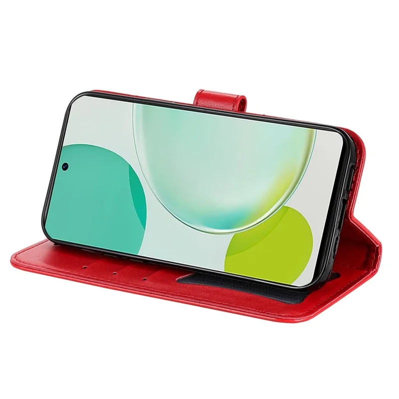 For Huawei nova 11i / Maimang 20 / Enjoy 60 Pro Case Floral Pattern PU Leather Wallet Stand Phone Cover - Red