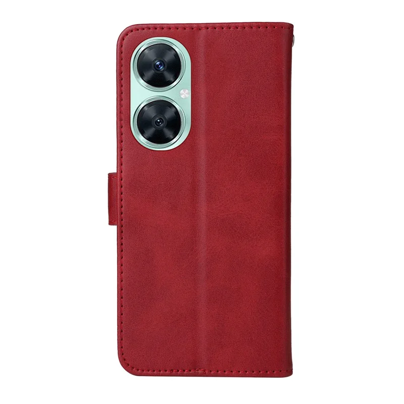 For Huawei nova 11i / Maimang 20 / Enjoy 60 Pro Wallet Phone Case PU Leather Calf Texture Stand Cover - Red