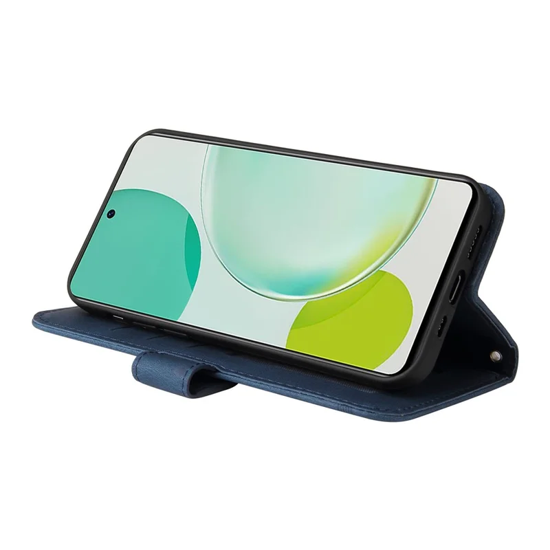 Funda de teléfono tipo cartera con líneas impresas y soporte para Huawei nova 11i / Maimang 20 / Enjoy 60 Pro - Azul