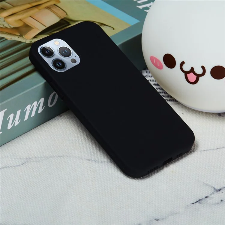 Для iPhone 15 Pro Liquid Silicone Phone Case Soft Lining Anti-scratch Back Cover - Черный
