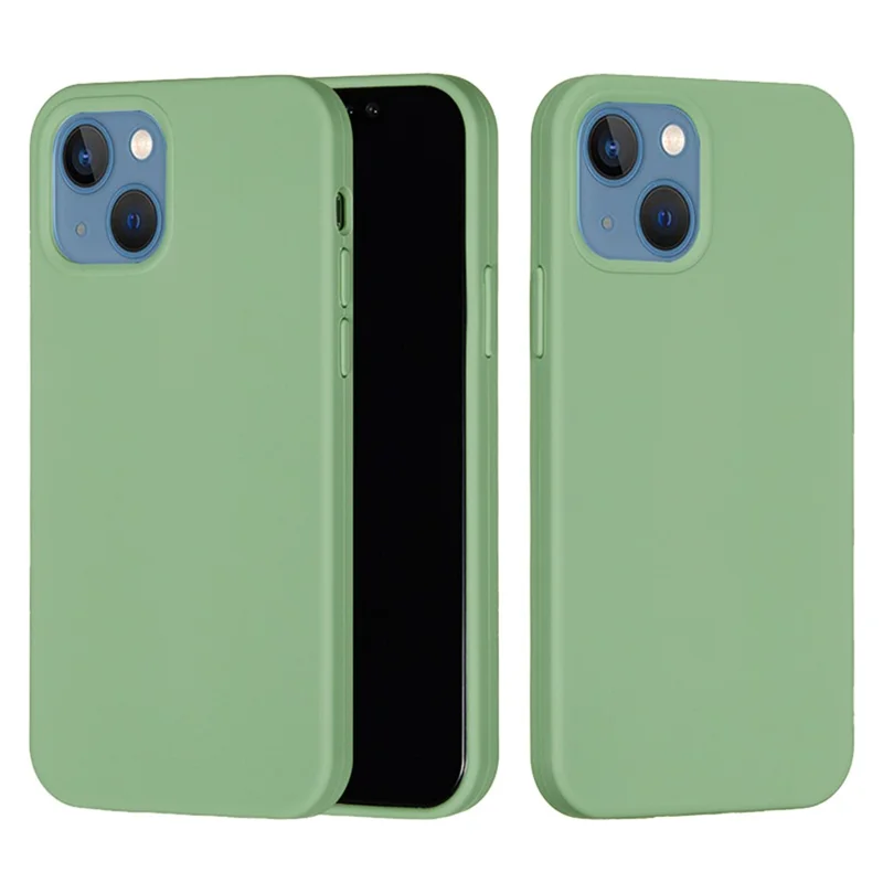Para iPhone 15 Capa de Telefone Flexível de Silicone Líquido Forro Suave Anti-queda - Verde Menta
