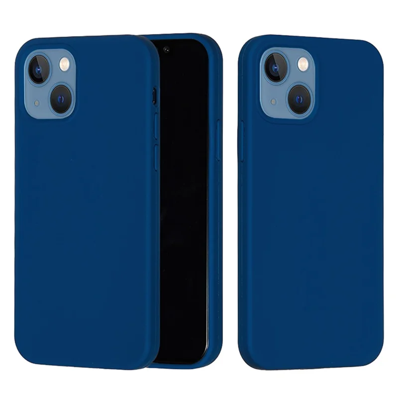 Para iPhone 15 Flexible Líquido de Silicona Funda de teléfono Suave Revestimiento Antideslizante - Azul