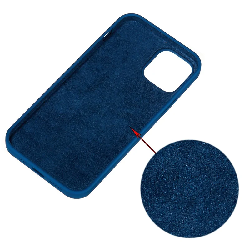 Para iPhone 15 Flexible Líquido de Silicona Funda de teléfono Suave Revestimiento Antideslizante - Azul