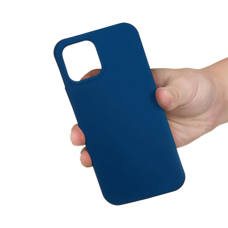 Para iPhone 15 Flexible Líquido de Silicona Funda de teléfono Suave Revestimiento Antideslizante - Azul
