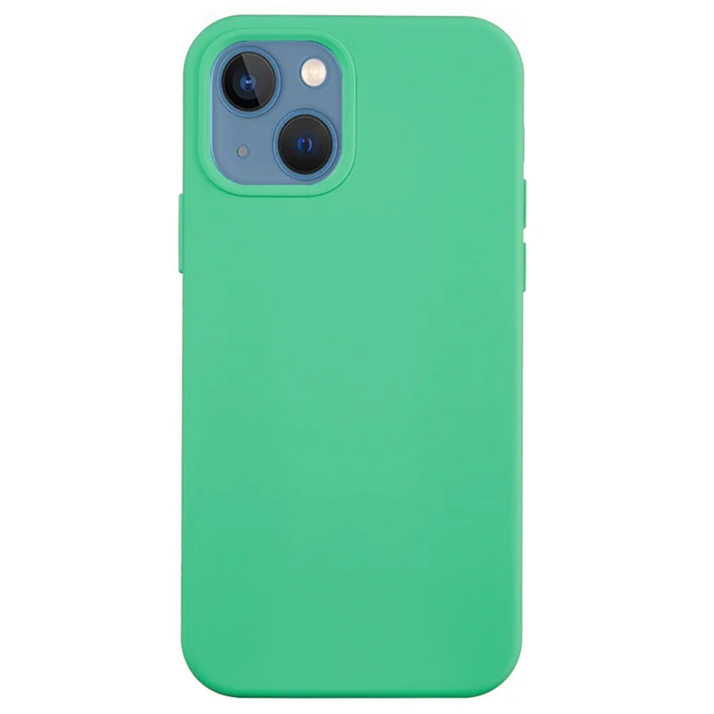Para iPhone 15 Flexível Capa de Telefone de Silicone Líquido Forro Suave Anti-queda Capa - Verde