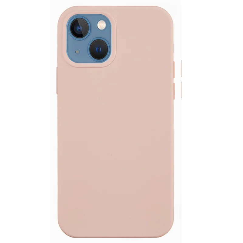 For iPhone 15 Flexible Liquid Silicone Phone Case Soft Lining Anti-drop Cover - Pink