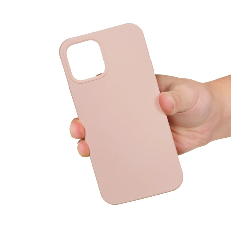 For iPhone 15 Flexible Liquid Silicone Phone Case Soft Lining Anti-drop Cover - Pink