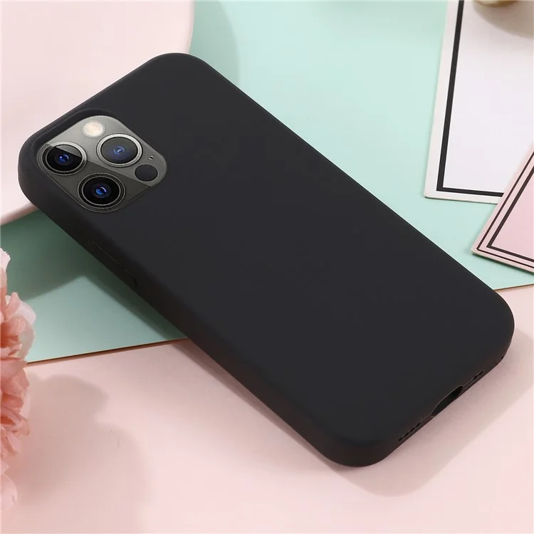 Para iPhone 15 Pro Compatible con MagSafe Wireless Charging Phone Case Soft Anti-scratch Silicone Cover - Negro
