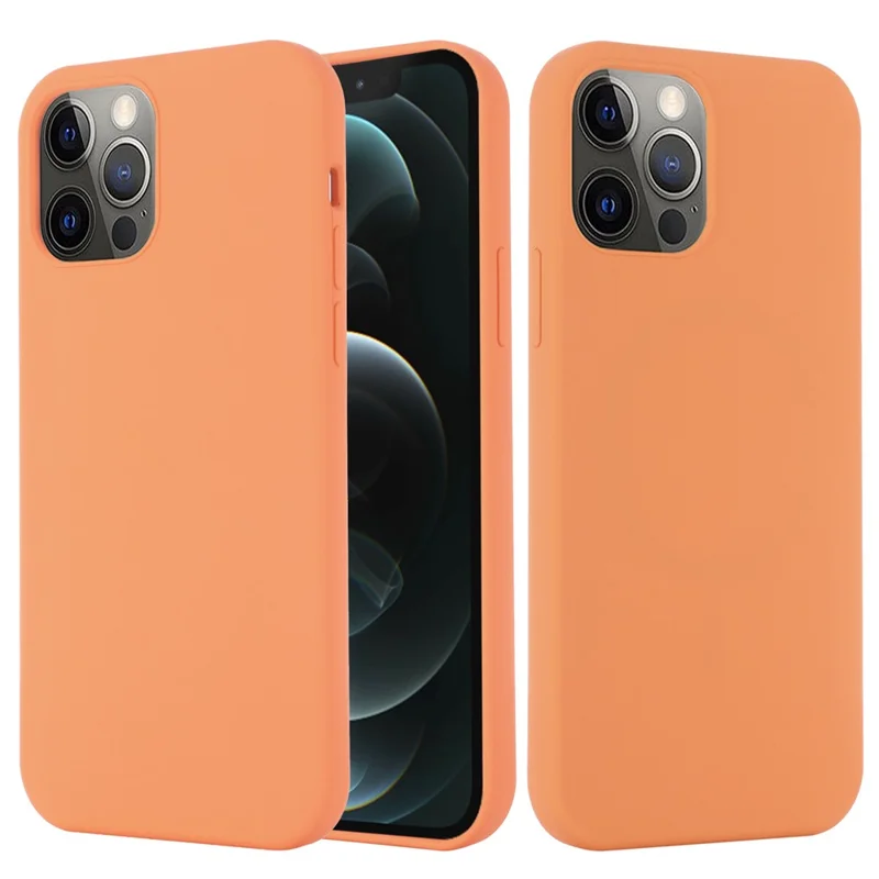 Para iPhone 15 Pro Compatível com Carregamento Sem Fio MagSafe Capa de Telefone Macia Anti-arranhões de Silicone - Laranja