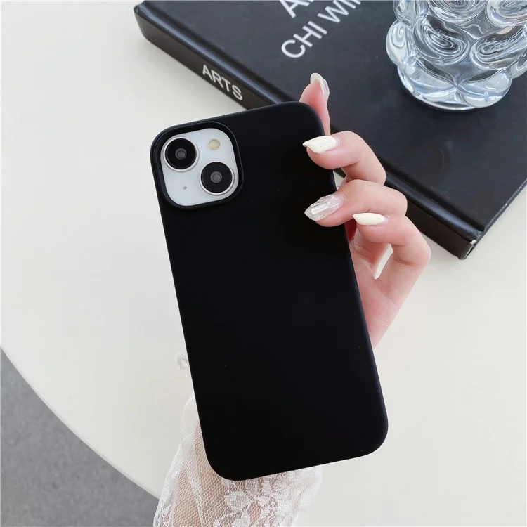 For iPhone 15 Soft Silicone Phone Case Slim Phone Cover Compatible with MagSafe Wireless Charging - Black