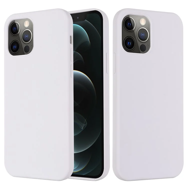 For iPhone 15 Pro Max Slim Phone Case Soft Silicone Phone Shell Compatible with MagSafe Wireless Charging - White