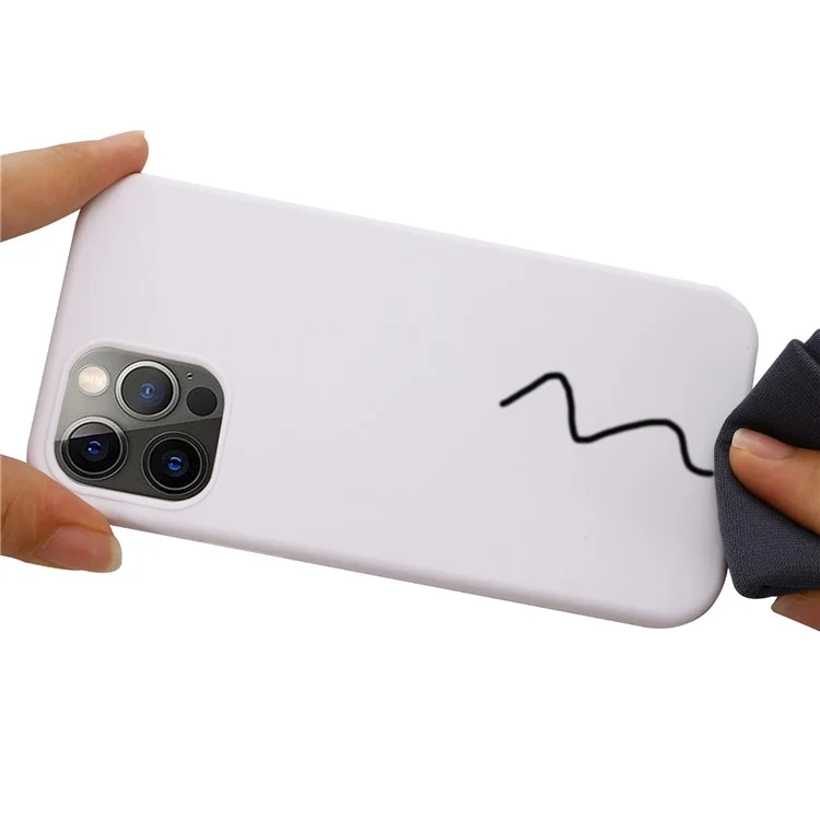 For iPhone 15 Pro Max Slim Phone Case Soft Silicone Phone Shell Compatible with MagSafe Wireless Charging - White