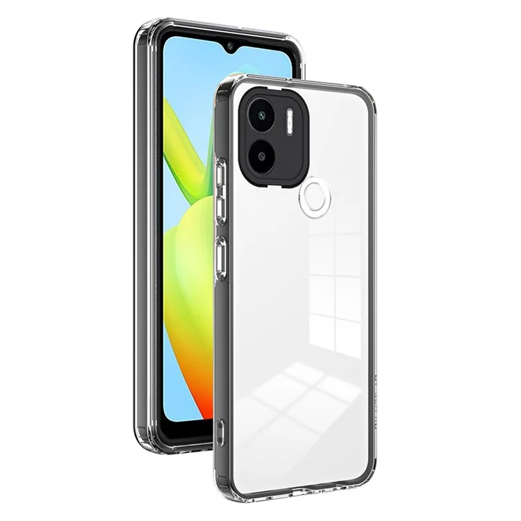 Für Xiaomi Redmi A1+ 4G / Redmi A2+ 4G / Poco C50 4G TPU + PC Clear Phone Case Anti-drop Cover - Schwarz