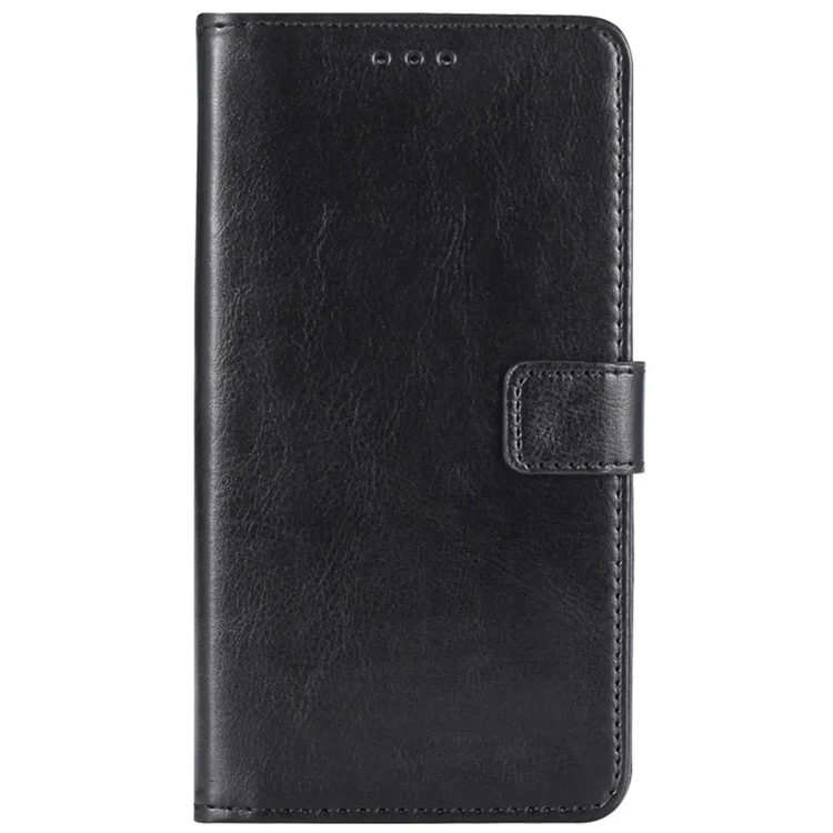 Für Doogee X98 Crazy Horse Textur PU Leder Telefon Hülle Brieftasche Telefonabdeckung - Schwarz