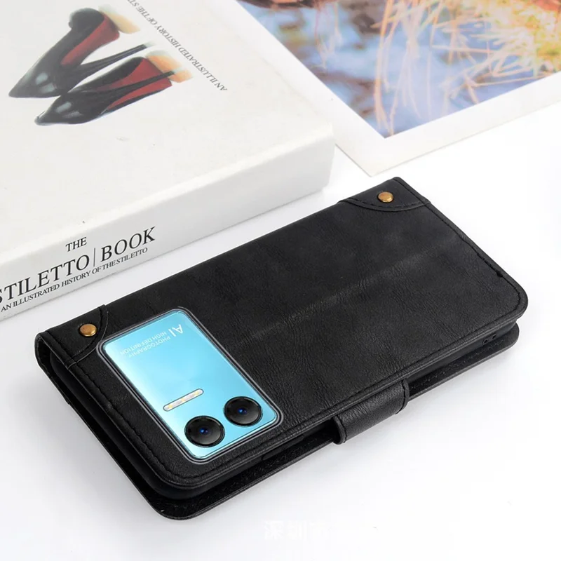 For Doogee X98 / X98 Pro PU Leather Wallet Case Full Protection Stand Phone Cover - Blue