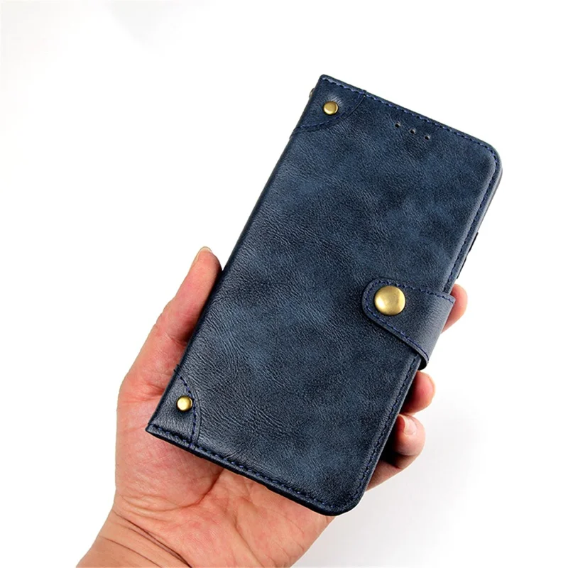 For Doogee X98 / X98 Pro PU Leather Wallet Case Full Protection Stand Phone Cover - Blue
