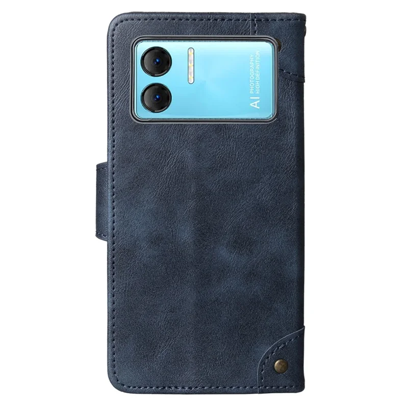 For Doogee X98 / X98 Pro PU Leather Wallet Case Full Protection Stand Phone Cover - Blue