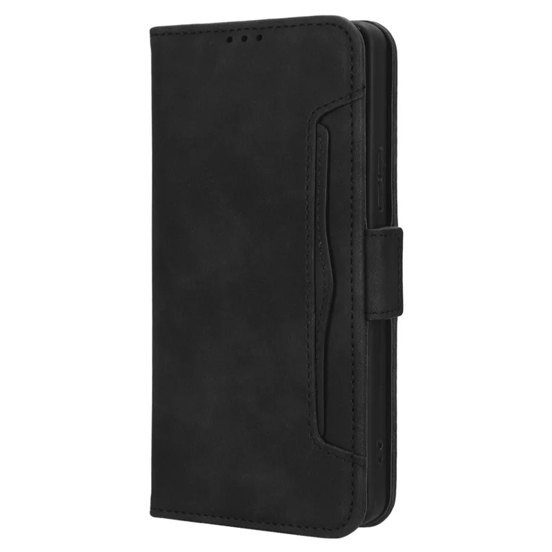 Til Infinix Note 30 Pro 4G X678B med flere kortlommer, stødfast dæksel, stående lomme i PU-læder - Sort