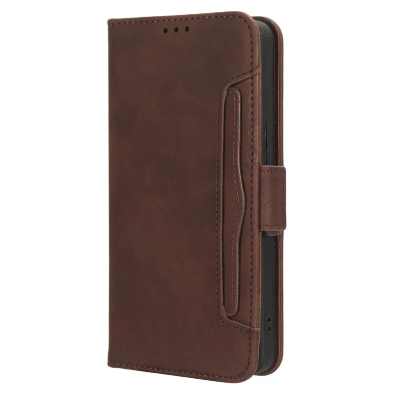 Leder-Handyhülle für TECNO Camon 20 Pro 5G CK8n, Brieftasche mit Ständer, Schutzhülle mit mehreren Kartenfächern - Braun