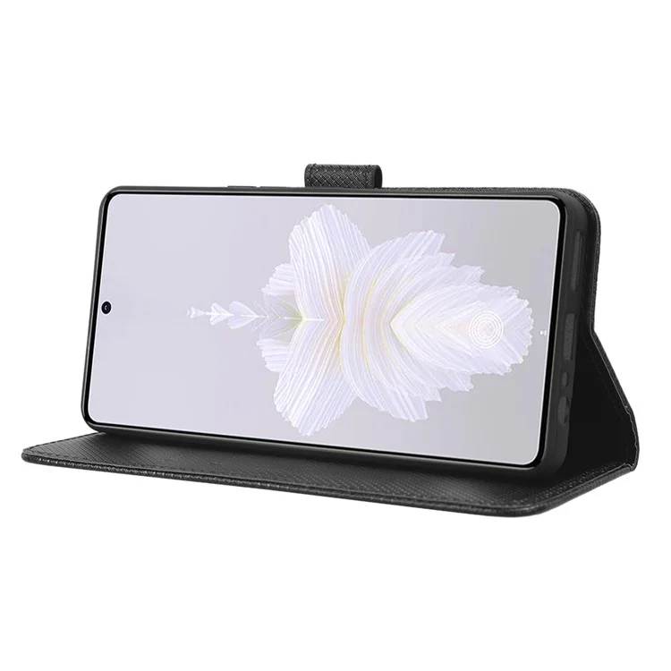 Pour TECNO Camon 20 Pro 5G CK8n Étui Portefeuille en Cuir PU avec Support - Noir