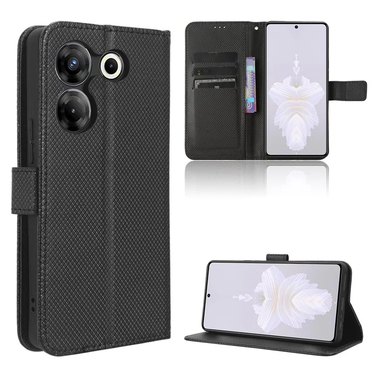 Pour TECNO Camon 20 Pro 5G CK8n Étui Portefeuille en Cuir PU avec Support - Noir