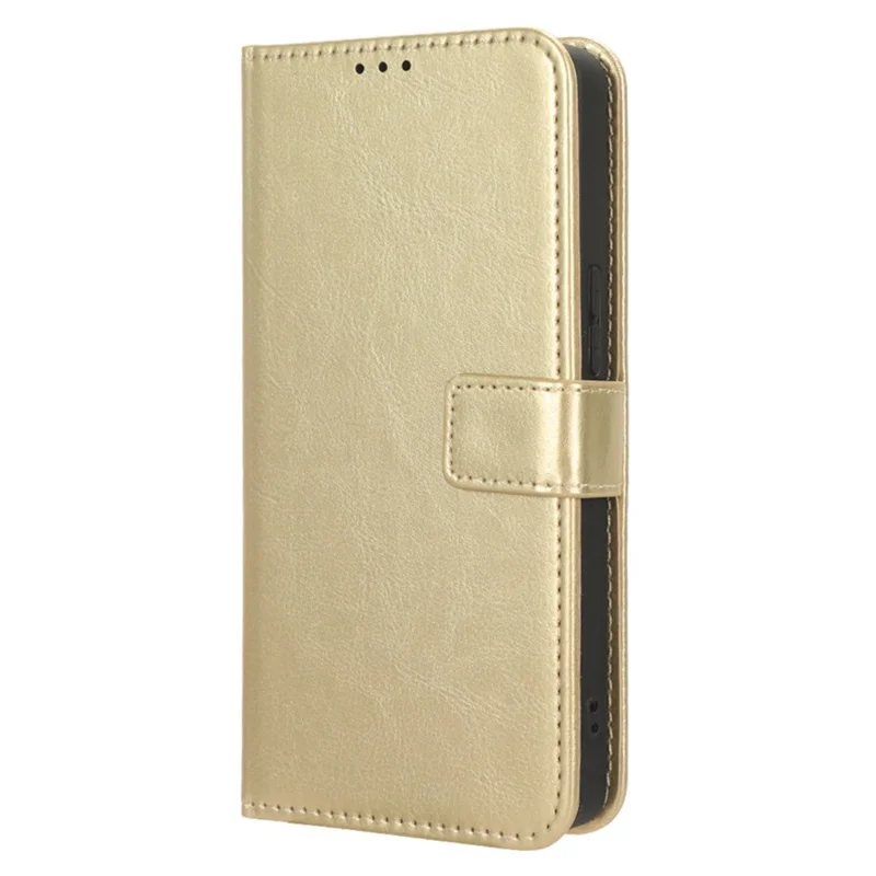 For TECNO Camon 20 Pro 5G CK8n Shockproof Leather Wallet Case Crazy Horse Texture Phone Cover with Stand - Gold